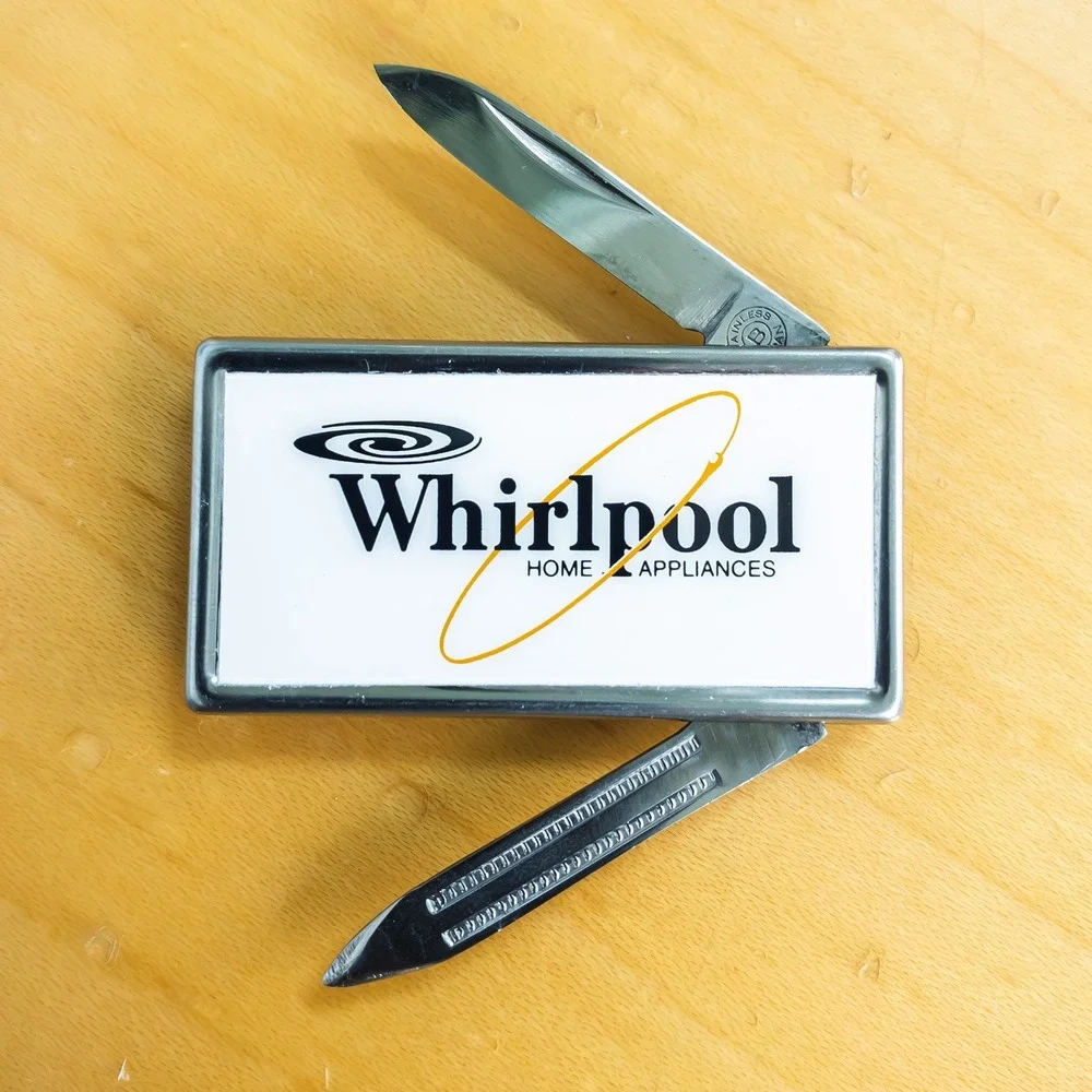 Vintage Whirlpool Corporate Money Clips & Knife Set Multi Tool Stainless Steel